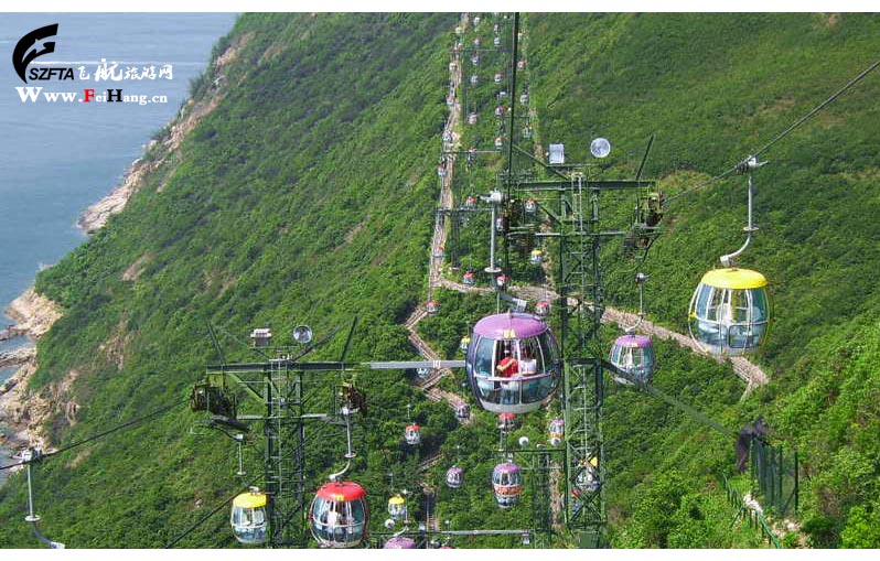 香港一日游，海洋公园缆车